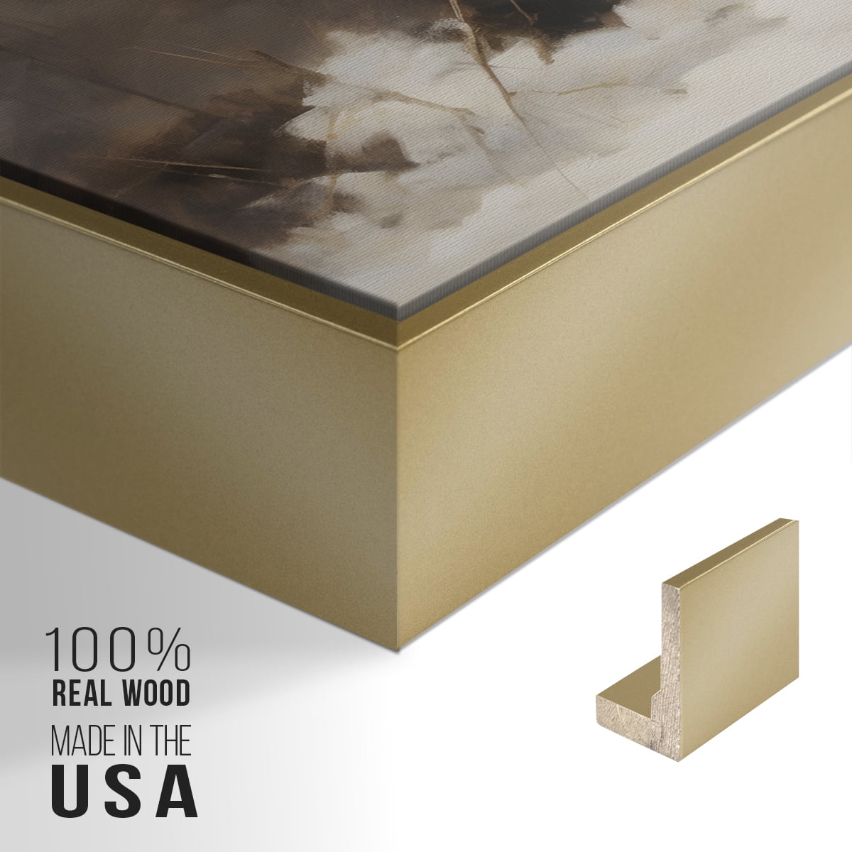 Vintage Landscape-CLXVII By Wexford Home Framed in Gold Wood Gallery Wrapped Canvas 27 in. x 41 in.