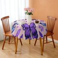 thumbnail image 3 of 60 Inch Round Lace Tablecloth Water Resistant Washable, Monarch Butterfly Aesthetic, 3 of 5