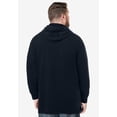 thumbnail image 2 of KingSize Men's Big & Tall Fleece Longer-Length Pullover Hoodie - 8XL, Black, 2 of 3