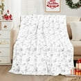 thumbnail image 2 of Christmas Blanket Silver Snowflake Christmas Throw Blanket, Snowflake Christmas Blankets and Throws Soft Warm Flannel Christmas Throw Blankets for Couch, Bed, Sofa, 50 x 60 Inch, Silver, 2 of 6