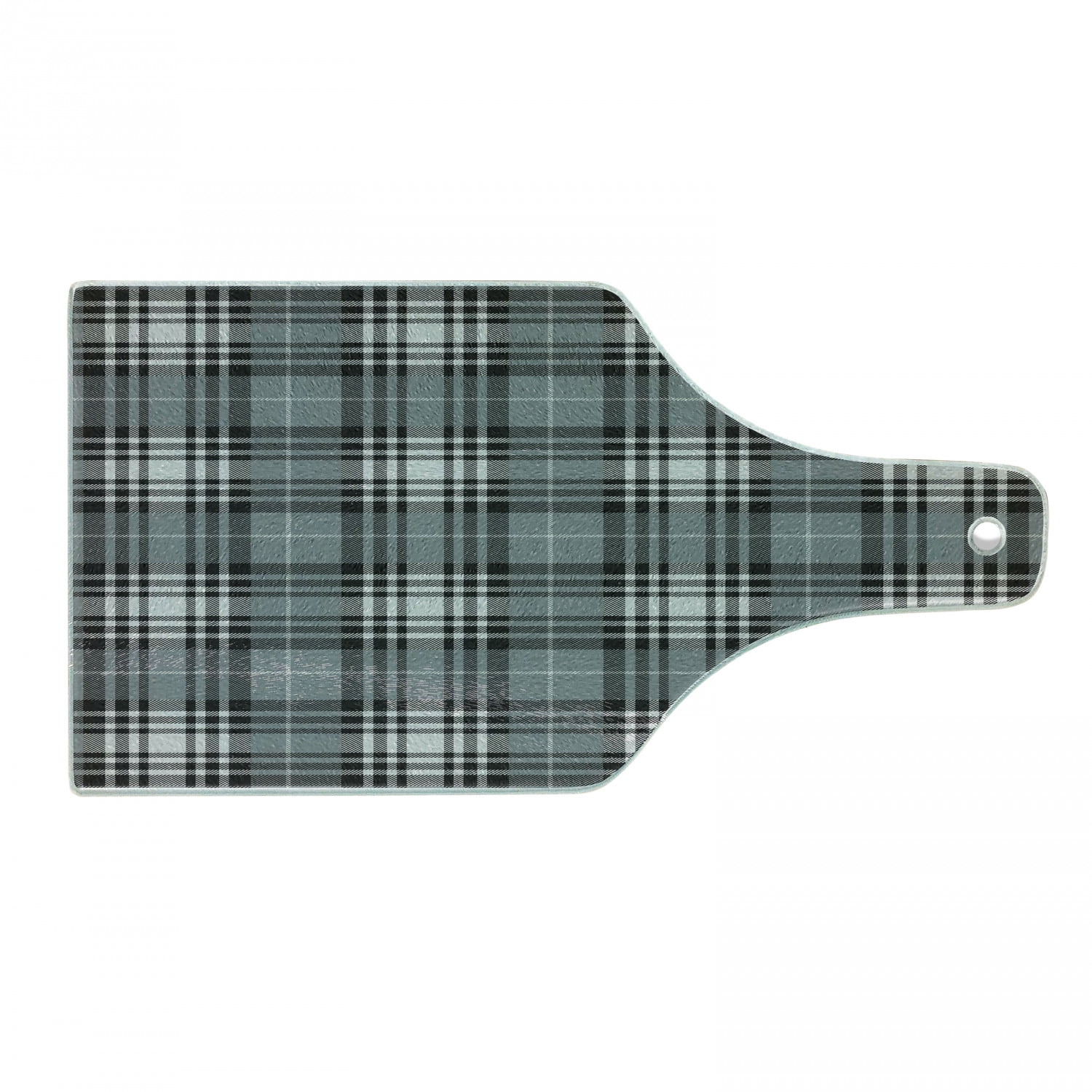 Dark British Tartan Tempered Glass Cutting Board