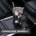 thumbnail image 7 of 40oz Pioneer Tumbler with Handle Lid and Straw,Colorful Floral Tumblers Gifts for Women Girls Men Adults（Black）, 7 of 7
