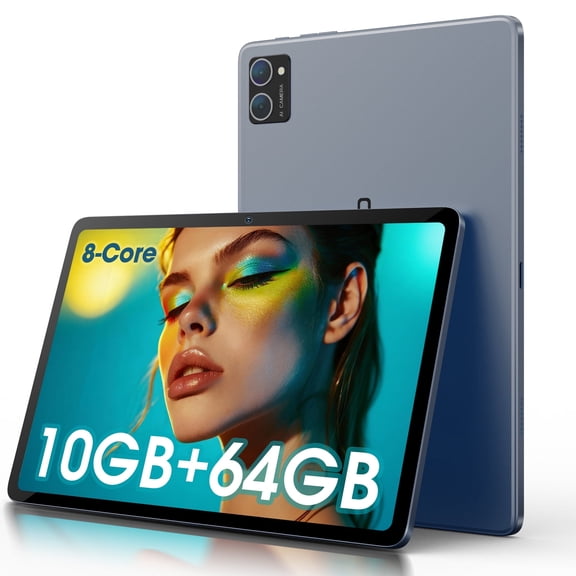 10.1 Inch Octa-Core Processor Tablets ,64GB ROM 10GB RAM 512GB Expand,6000mAh Battery,Wi-Fi,BT 5.0,Dual Camera,GMS,Gray