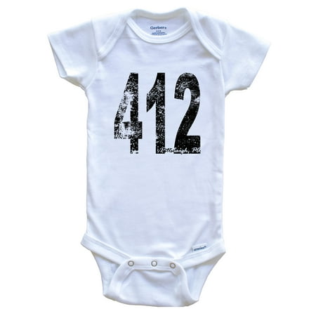 

412 Pittsburgh Pennsylvania Area Code Baby Bodysuit - One Piece Baby Bodysuit 3-6 Months White