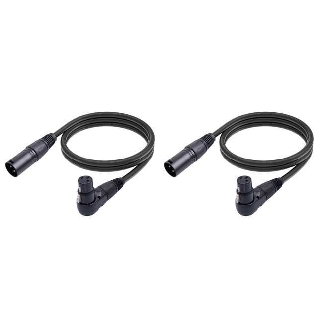 Cable Audio XLR 90 Grados A Recto 3 Pines (1 M)