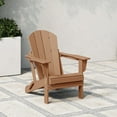 thumbnail image 3 of (4 pack) WestinTrends Malibu Outdoor Folding HDPE Adirondack Deck Chair - Patio & Outdoor Lounge, Weather‑Resistant, Teak, 3 of 16