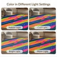 thumbnail image 7 of ODIKA 3'x5' Vibrant Multi Geometric Stripes Delight Washable Accent Rug Dynamic Abstract Pattern with Bold Shapes for Bedside, Nursery Room, Pet Friendly & Non-Shedding, 7 of 7