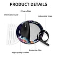 thumbnail image 4 of Robot Unicorn Attack 2pcs PU Leather Round Bag Tags Suitcase Handbag Tags with Privacy Cover and Name ID Tag for Travel Luggage, Handbags, Backpacks, School Bags, 4 of 6