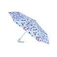 thumbnail image 2 of totes Automatic Eco Open Close Water-Resistant Travel Folding Umbrella-8411-U17 (Blue Large Raindrops), 2 of 4