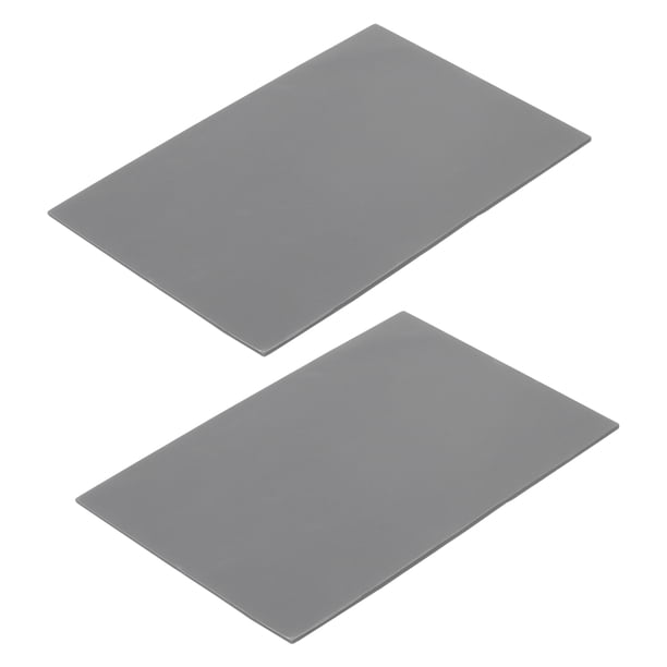 Paquete de 2 Pads Térmicos 4.0W/m.K Aislantes de Silicona para Refrigeración 150x100x1mm para Radiador de Computadora Portátil, Gris