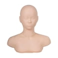 thumbnail image 4 of Cabeza de maniquí para práctica de maquillaje, cabeza de muñeca, modelo de cosmetología profesional suave, de hombros para salón de belleza y, 4 of 8