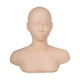 thumbnail image 4 of Cabeza de entrenamiento de práctica, maniquí, práctica, cabeza de cosmetología, muñeca de maquillaje profesional suave, cabeza de de hombros, 4 of 8