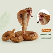 karymi Realistic Fake Snakes Toy Rubber Snake Figure for Halloween Prank Props Fake Snake Scare Birds and Squirrels Boa Constrictor Figurines Kids Toys Week