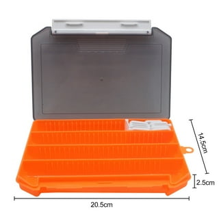 Mightlink Fishing Lure Box Double-sided 10/12 Grids Portable Handle  Transparent Visible Multifunctional Plastic Bait Hook Tackle Container Box  for Outdoor Fishing 