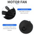 thumbnail image 4 of Replacement 0.5" Inner Bore 10 Impeller Motor Fan Blade Black, 4 of 5
