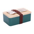 thumbnail image 1 of ¡Liquidación! Caja de regalo Lssam, contenedores de almacenamiento con tapa, caja bento de madera para microondas, lonchera de doble capa, caja bento portátil., 1 of 5