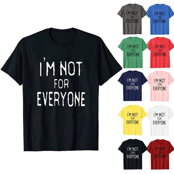Bvxeep Iam Not for Everyonewomen's Crew Neck Casual T-shirt Casual Loose top Short Sleeve Crew Neck Top/shirt