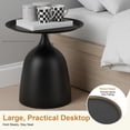 thumbnail image 5 of Miumaeov Nesting Tables Set of 2, Round Metal Side Table with 16.9 & 23.6 Inch Height, Black Coffee Table Set for Living Room Bedroom Office, 5 of 9