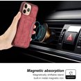 thumbnail image 4 of Phone Case for iPhone 11 Pro Max 6.5 Wallet Cover with Tempered Glass Screen Protector and Slim Credit Card Holder Stand Magnetic PU Leather Cell Accessories iPhone11 11pro Promax i XI Plus Women Red, 4 of 13