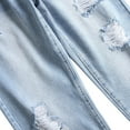 thumbnail image 6 of Zshosam Men's Ripped Distressed Destroyed Slim Fit Straight Leg Denim Jeans(Light Blue,XL/36), 6 of 9