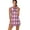 Golf Ball Club Diamond Lattice Pink, variant on COEQINE Golf Dresses for Women Sleeveless V-Neck Breathable Exercise Dresses with Shorts 2 Pockets Golf Ball Cart and Cactus Print Golf Outfits with 2 Piece Set, XS