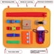 thumbnail image 4 of Tablero ocupado para niños pequeños, juguetes Goorder Montessori, tablero de actividades para bebés, tablero sensorial oso de fresa Hogar, 4 of 5