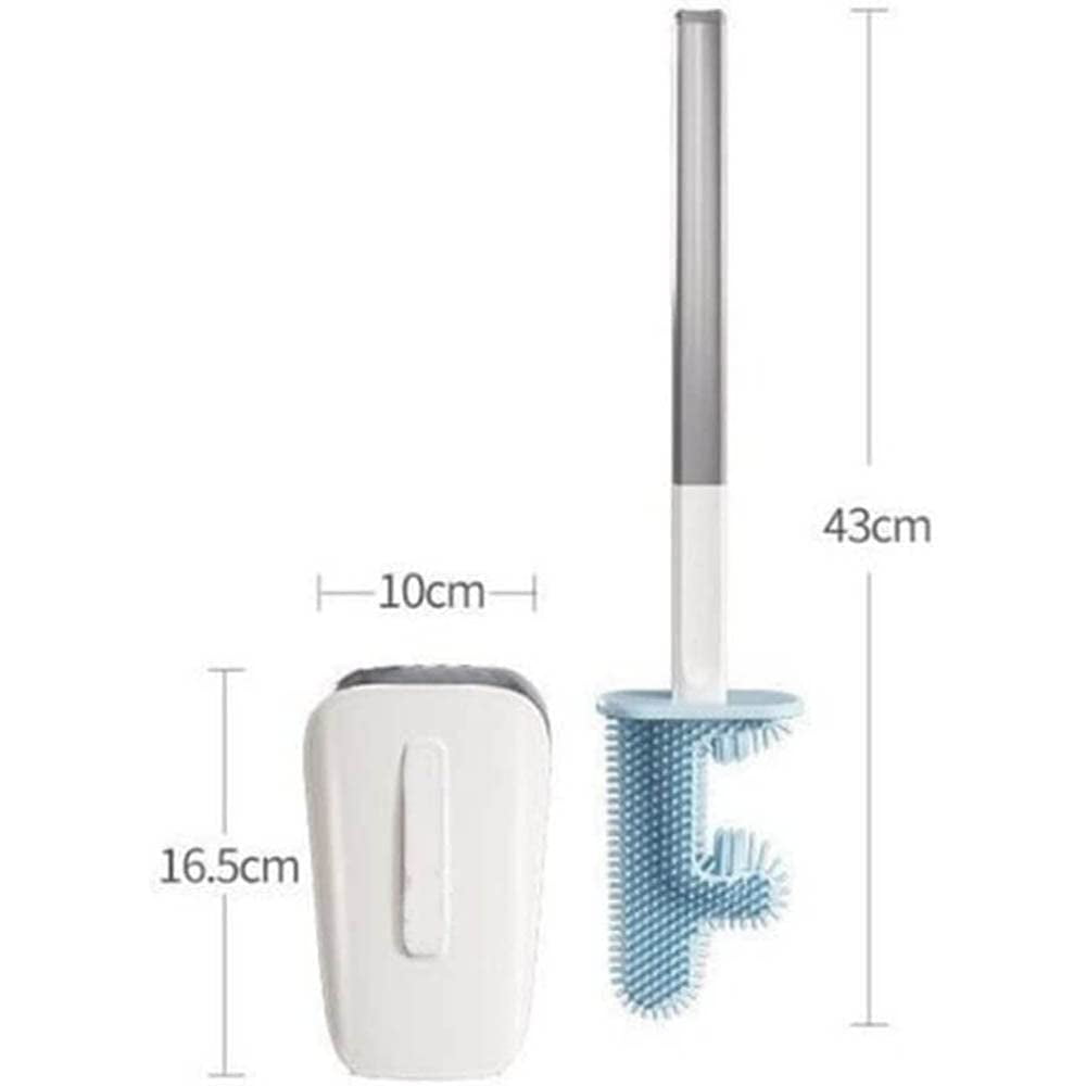 Extended double-sided toilet brush household long handle no dead