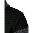 thumbnail image 5 of HOOD CREW Men's Hoodies Long Sleeve Sweatshirt Patchwork Waffle-Knit Pullover, 5 of 6