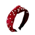 thumbnail image 1 of Diadema con Nudo Torcido Minnieouse Accesorios para el Cabello de Boda Perlas Rojo, 1 of 6