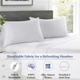 thumbnail image 2 of SKY BEDDINGS Standard Size Pillowcase Set of 2 - White Super Soft Pillow Cases Queen, 600 Thread Count 100% Egyptian Cotton, Breathable, Cool, Sateen Weave Sleeping Pillow Covers - White, 2 of 7