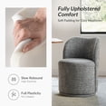 thumbnail image 5 of Swivel Upholstered Dining Chairs Set of 2 Kitchen Boucle Barrel Chairs Dining Room Living Room Grey, 5 of 7