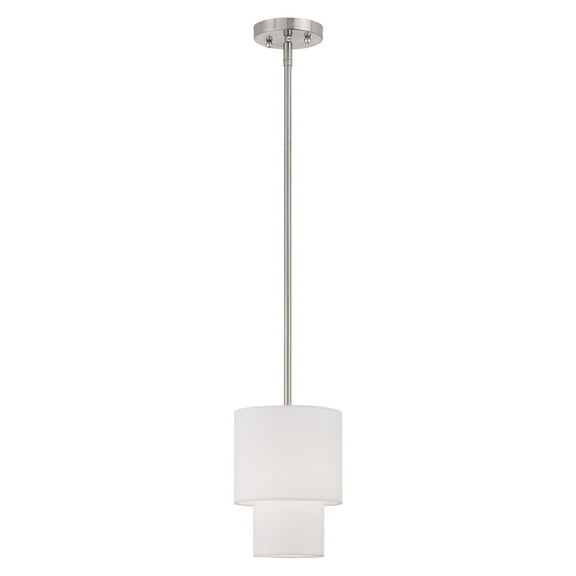 Livex Lighting Claremont Mini Pendant Light in Brushed Nickel