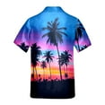 thumbnail image 5 of Womens T Shirts Blouses Fshion Print Button Down Short Sleeve Ladies Clothing,Blue,M, 5 of 5