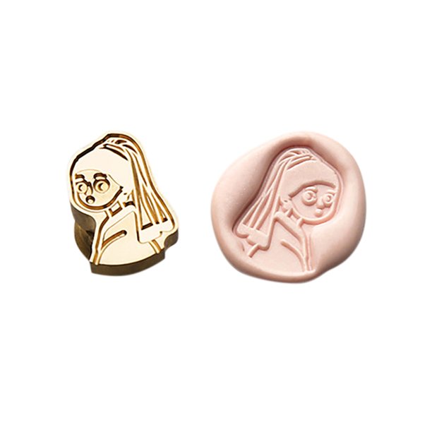 Sello De Cabeza De Cobre Cabezal de sello en relieve con cabeza de cobre de forma especial para tarjeta de boda (niñas) Tmvgtek Libre de BPA