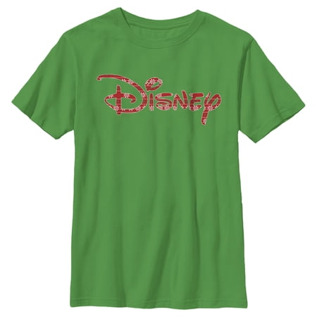 Boy s Disney Festive Christmas Logo Graphic Tee Kelly Green X Large