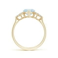 thumbnail image 2 of ANGARA Natural Heart-Shaped Aquamarine Engagement Ring with Diamonds in 14K Yellow Gold for Women (Size-7mm) | March Birthstone, Anniversary, Jewelry Gift for Women | Natural Aquamarine Ring, 2 of 9