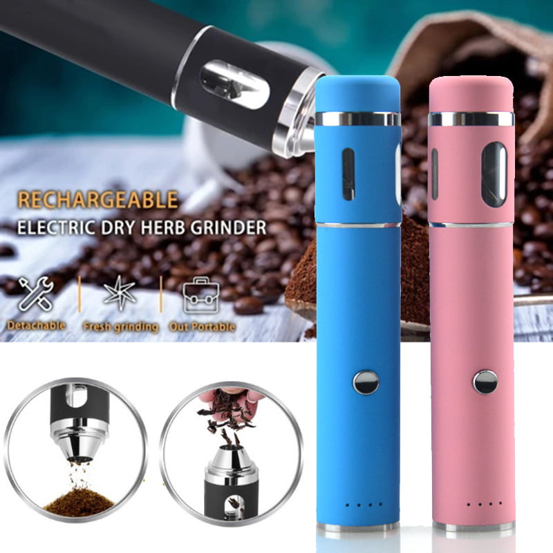 1PC Electric Tobacco Herb Crusher Pen Grinder USB Charging Spice Pepper Mills 