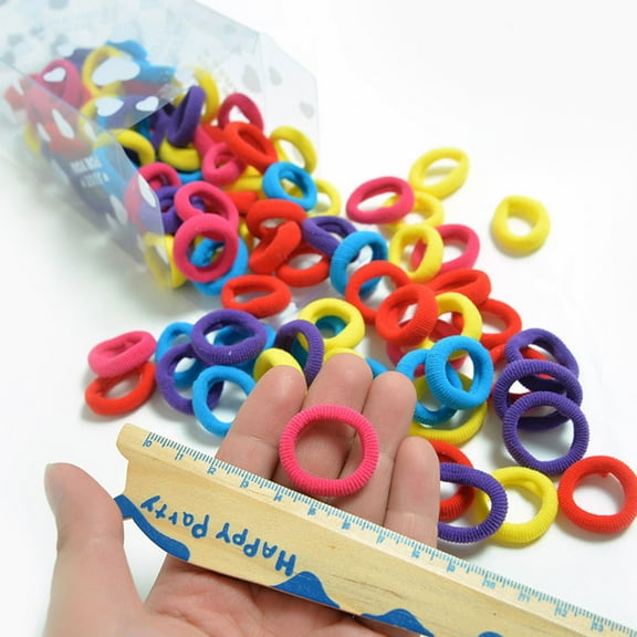 Soimiss Hair Ties Rubber Bands Synthetic Fibre Ponytail Holding DIY Hair Styling 200pcs