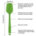thumbnail image 4 of Uxcell Kitchen Cooking Silicone Spatula Heat Resistant Flipping Turner Cooking Baking Utensils Green, 4 of 7