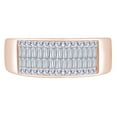 thumbnail image 2 of AFFY 1 Carat(Cttw) Baguette & Princess Cut White Natural Diamond Men's Anniversary Band Ring In 14k Solid Rose Gold Ring Size-10, 2 of 3