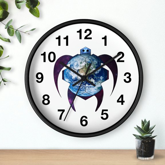 Earth Turtle Wall clock