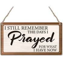 Prayed Wooden Signs Inspirational Wall Decorative Plaque Rustic Decor Wall Hanging Wood Signs Entryway Wall Art Decor for Home Door Living Room Bedroom Decoration 30x16cm for DIY