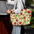 thumbnail image 4 of Wukai Cherries and Ladybirds Print Zipper Bag,large Beach Tote Bag,Waterproof Sandproof Bag,Grocery and Picnic Tote Travel Bag, 4 of 5