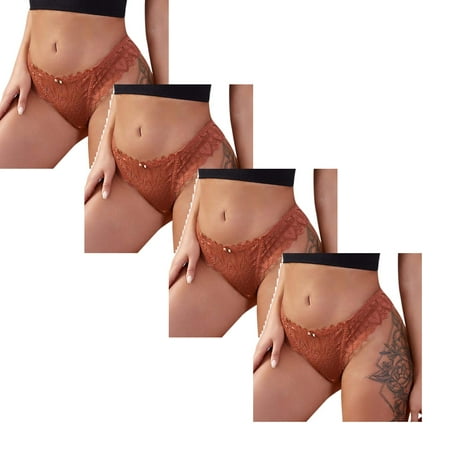 

Womens Underwear Brief Lace Ladies Panties4PC