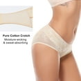 thumbnail image 4 of QRIC Women Butt Lifter Padded Panties Hip Enhancer Lace Briefs Body Shaper Underwear with Removable Pads Beige 2XL, 4 of 6
