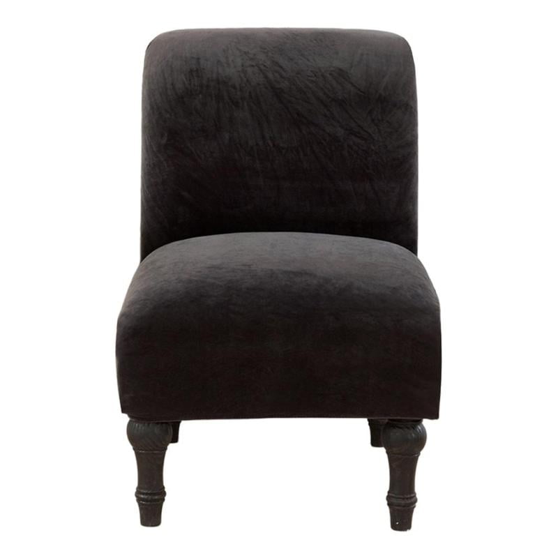 Thick Velvet Armless Chair Slipcover Cover Decor for Living Room Dark