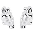 thumbnail image 4 of Book Ends Stable Rabbit Shaped Resin Ornament Decorative Bookends for Bedroom Study Shelves Silver, 4 of 5