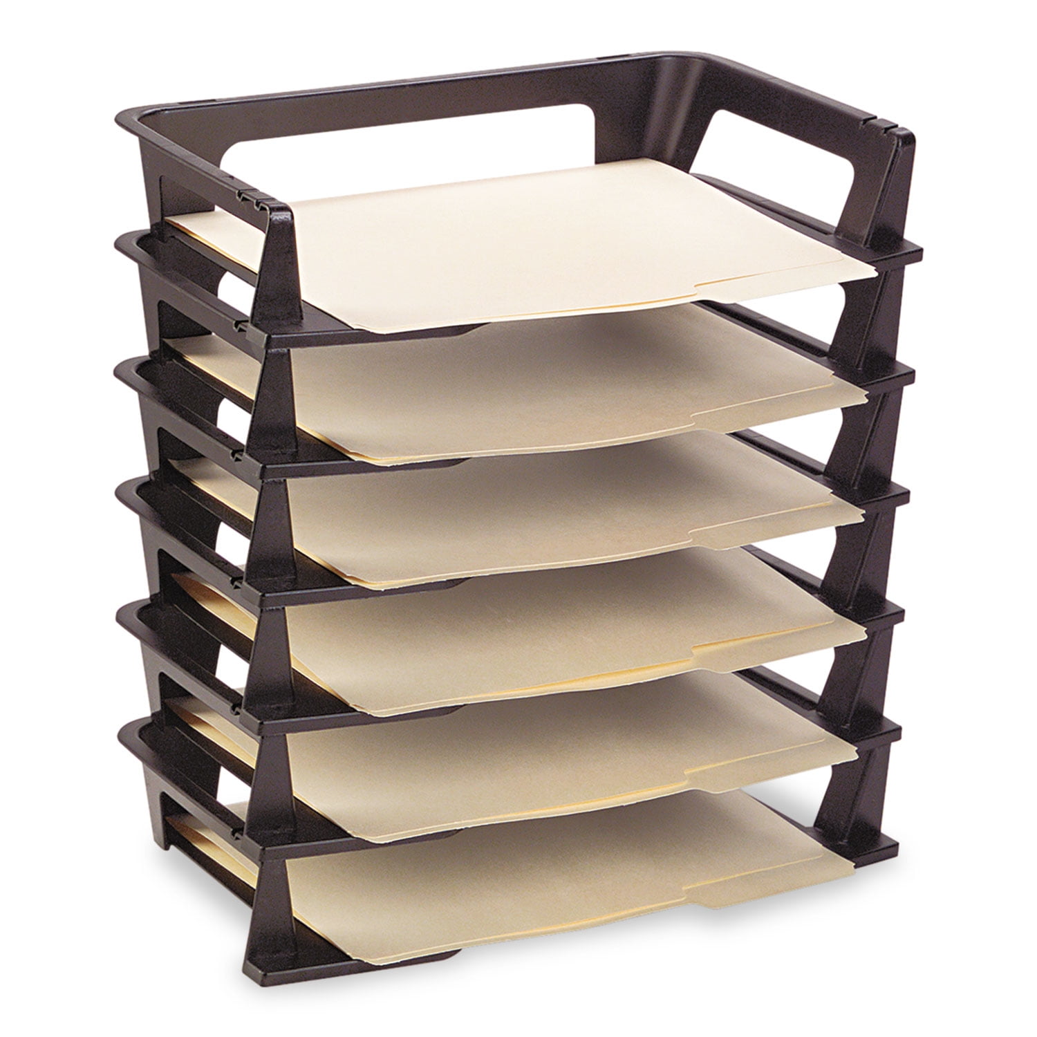 (sixtier) - Regeneration Letter Tray Six Tier Plastic Black　並行輸入品 sixtier) - Regeneration Letter Tray Six Tier Plastic Black