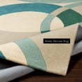 thumbnail image 5 of Beige & Green Hand-Tufted Abstract Area Rug – Soft, Durable Modern Design, 5 of 5