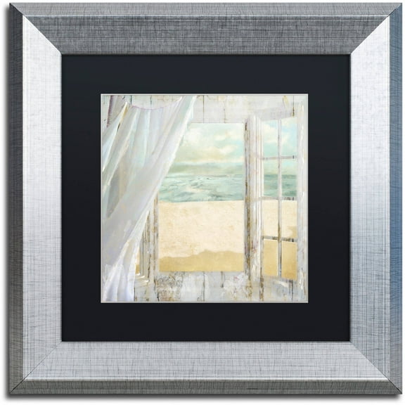 Trademark Fine Art "Summer Me I" Canvas Art by Color Bakery Black Matte, Silver Frame